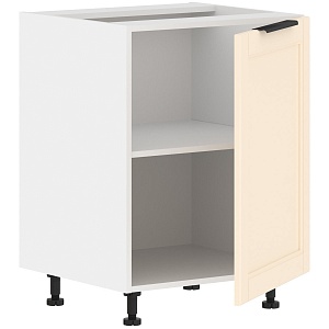 Шкаф напольный с полкой SICILIA MOP 6082.1C, 60х56х82, Бежевая эмаль/Белый